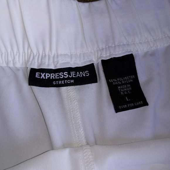Express Jeans Stretch White Ankle Cropped … - Picture 8 of 8